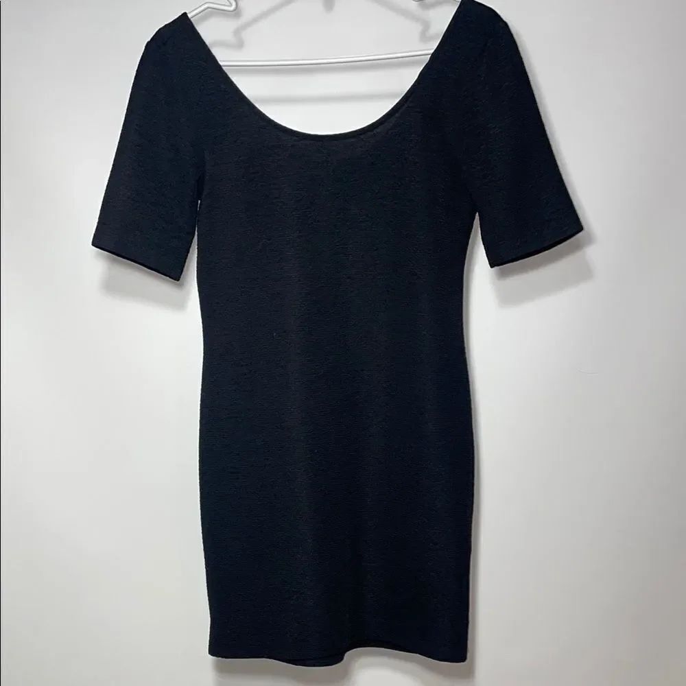 Forever 21 Black Bodycon Mini Dress with Scoop Neck for Night Out